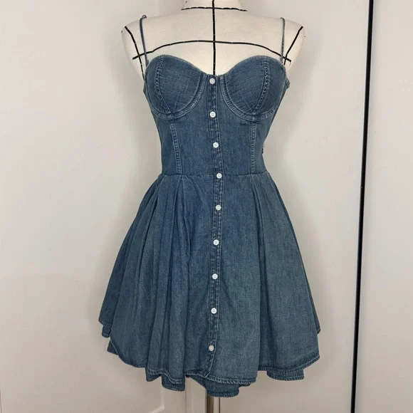 Victoria's Secret | Dresses | Y2k Victorias Secret Denim Dress Small |  Poshmark
